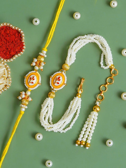 Traditional Rakhi Set with Free Chawal & Kumkum