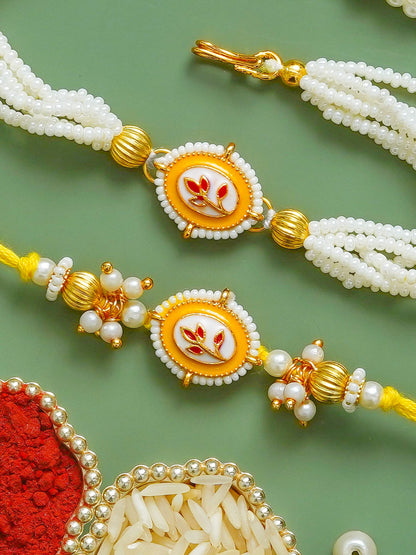 Traditional Rakhi Set with Free Chawal & Kumkum