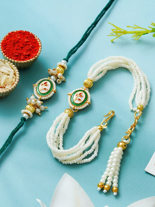 Traditional Rakhi Set with Free Chawal & Kumkum
