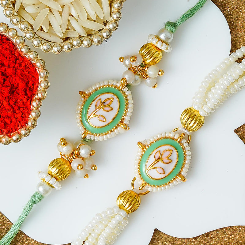 Traditional Rakhi Set with Free Chawal & Kumkum
