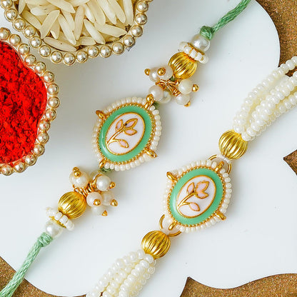 Traditional Rakhi Set with Free Chawal & Kumkum