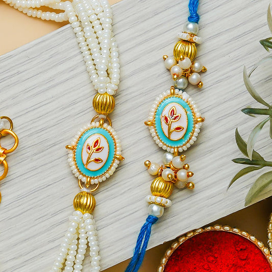 Traditional Rakhi Set with Free Chawal & Kumkum