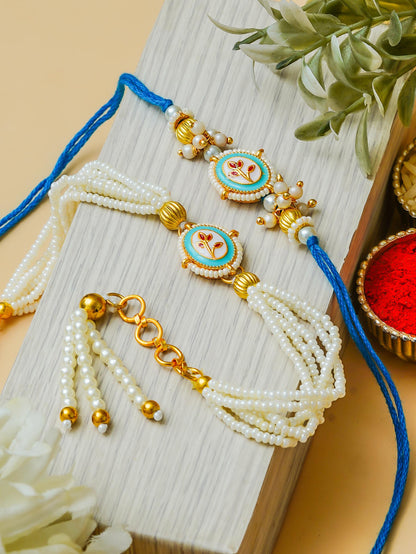 Traditional Rakhi Set with Free Chawal & Kumkum