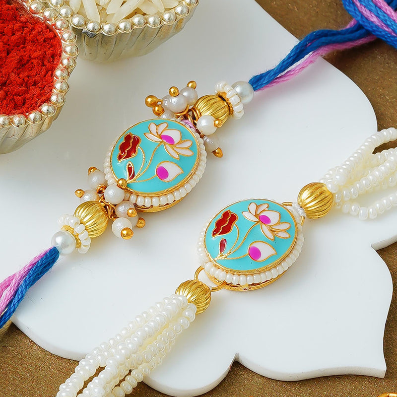 Traditional Rakhi Set with Free Chawal & Kumkum