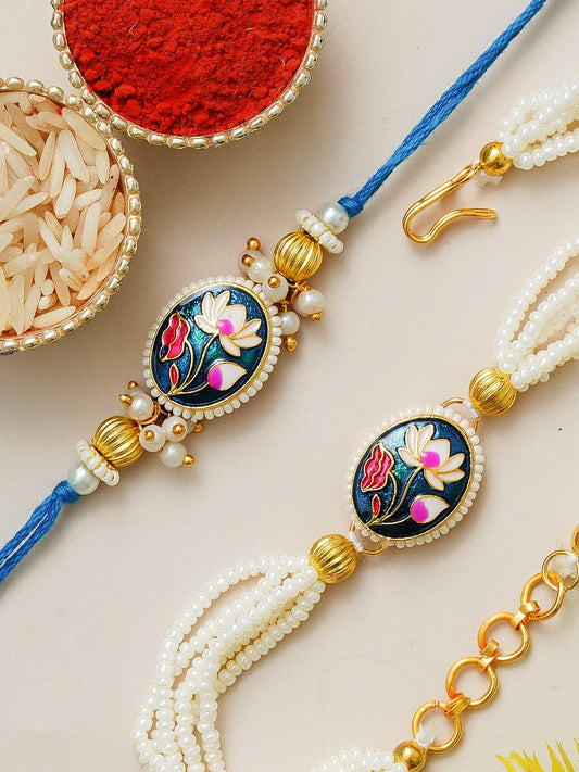 Traditional Rakhi Set with Free Chawal & Kumkum