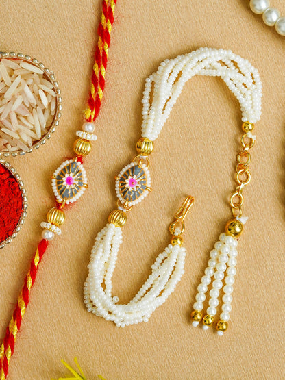 Traditional Rakhi Set with Free Chawal & Kumkum