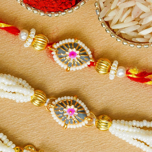 Traditional Rakhi Set with Free Chawal & Kumkum