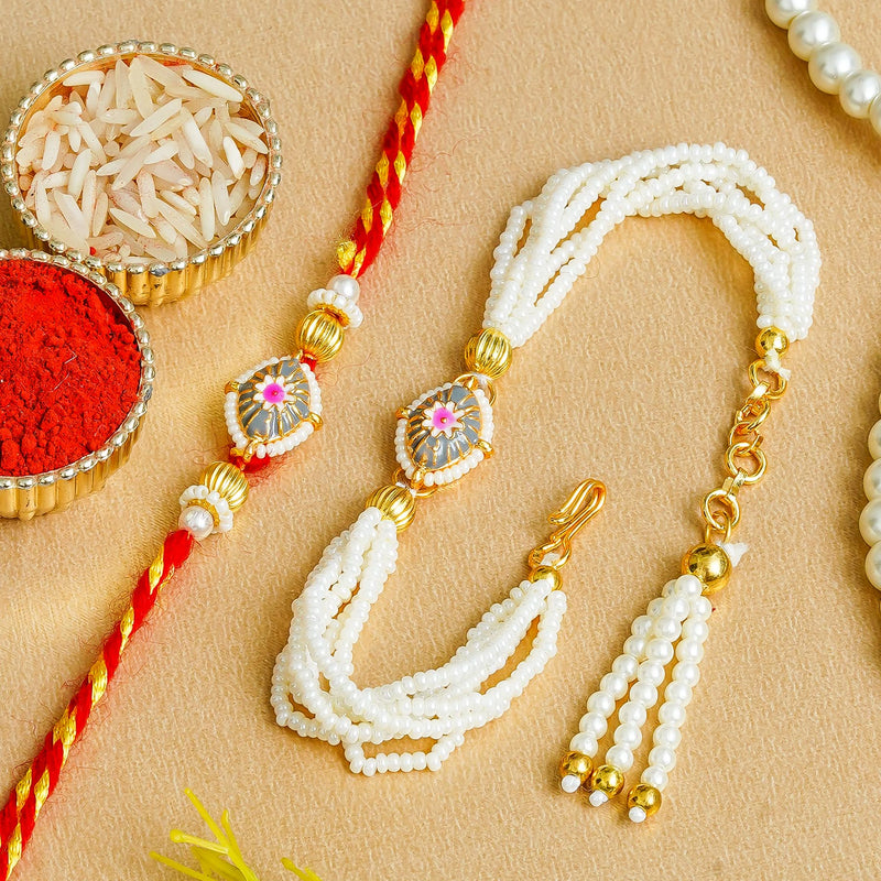 Traditional Rakhi Set with Free Chawal & Kumkum
