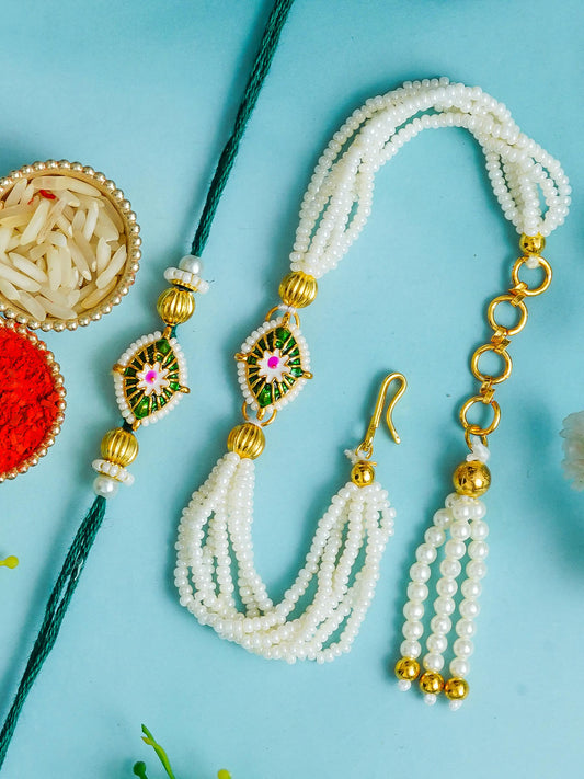 Traditional Rakhi Set with Free Chawal & Kumkum