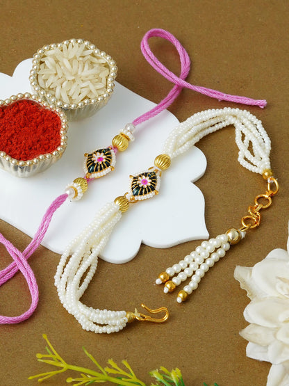 Traditional Rakhi Set with Free Chawal & Kumkum