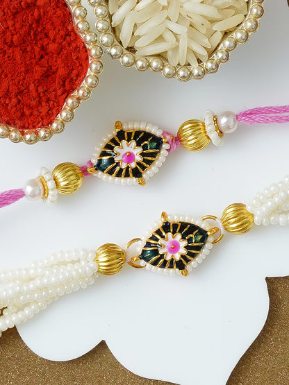 Traditional Rakhi Set with Free Chawal & Kumkum