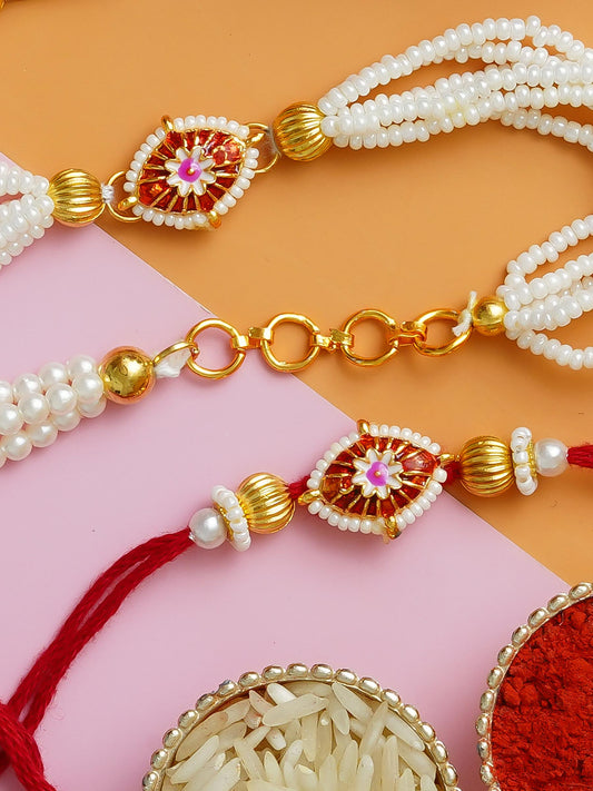 Traditional Rakhi Set with Free Chawal & Kumkum
