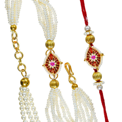 Traditional Rakhi Set with Free Chawal & Kumkum