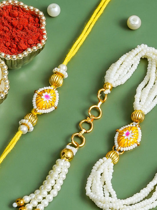 Traditional Rakhi Set with Free Chawal & Kumkum