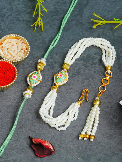 Traditional Rakhi Set with Free Chawal & Kumkum