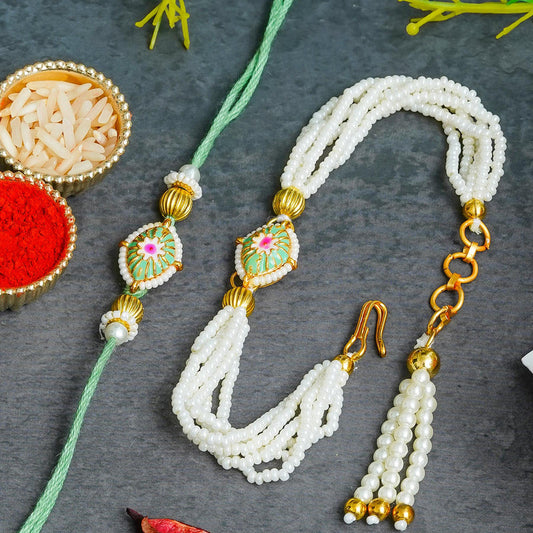Traditional Rakhi Set with Free Chawal & Kumkum