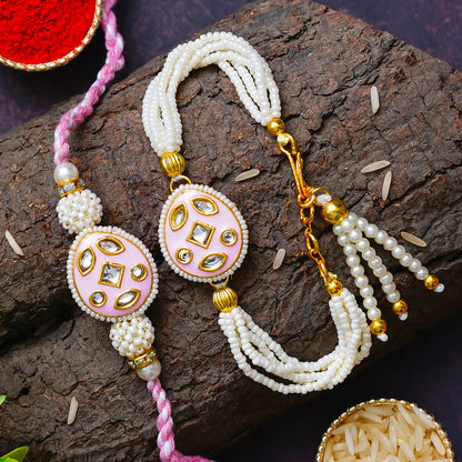 Traditional Rakhi Set with Free Chawal & Kumkum